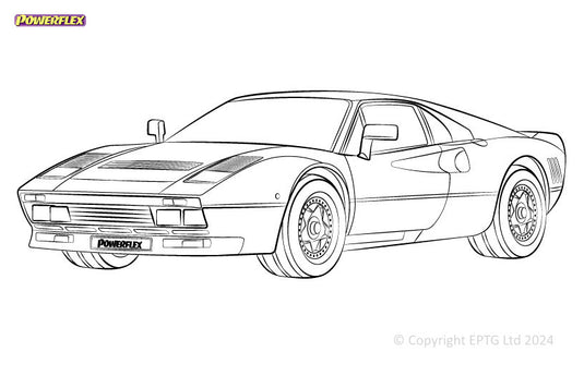 Schema boccole Powerflex Ferrari 288GTO (1984-1987)