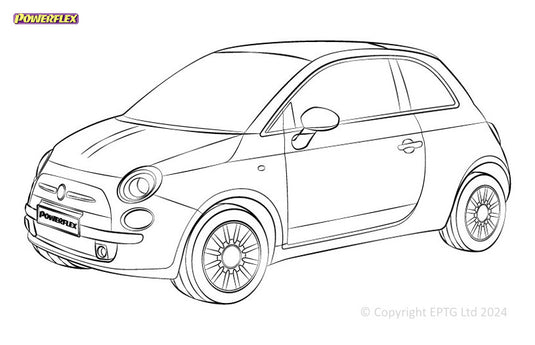 Silent block Powerflex Fiat 500 US Models inc Abarth (2007-)