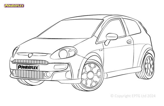 Schema boccole Powerflex Fiat/Abarth Punto Evo (2009-2015)