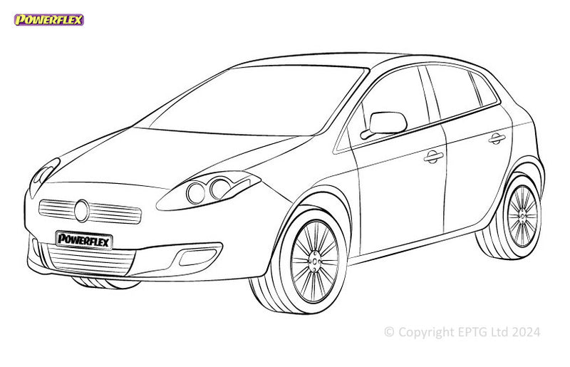 Carica immagine in Galleria Viewer, Schema boccole Powerflex Fiat Bravo (2007-2016)
