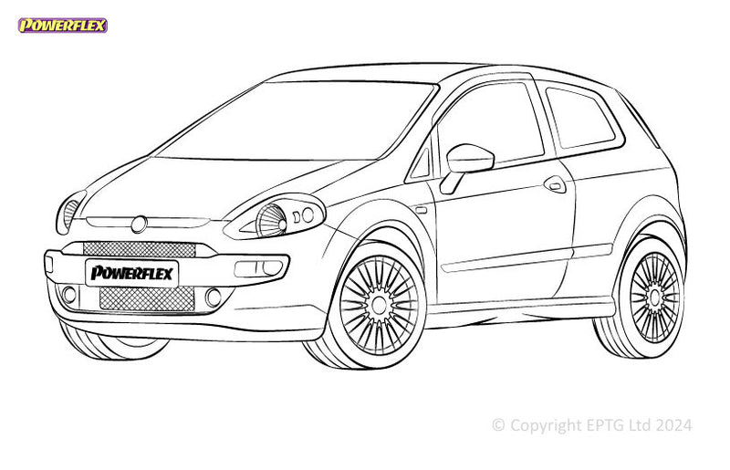 Carica immagine in Galleria Viewer, Schema boccole Powerflex Fiat Punto Punto Evo (2009-2015)
