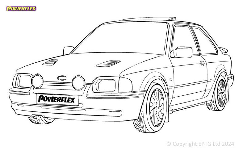 Carica immagine in Galleria Viewer, Schema boccole Powerflex Ford Escort RS Turbo Séries 2 (1986-1990)
