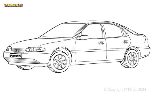Schema boccole Powerflex Ford Mondeo MK1/2 (1992-2000)