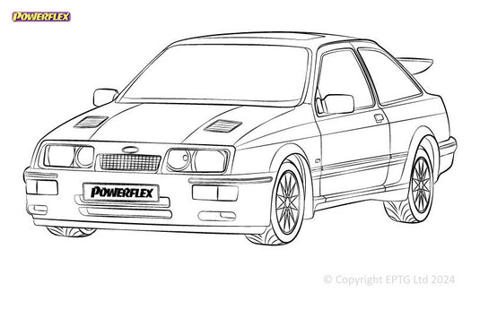 Silent block Powerflex Ford Sierra RS Cosworth 3 portes inc. RS500 (1986-1988)