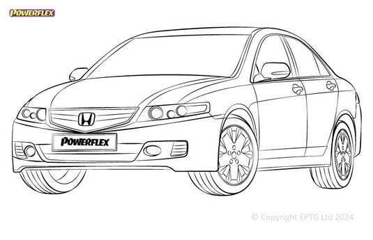 Schema boccole Powerflex Honda Accord 7th Gen CL/CM (2002-2008)