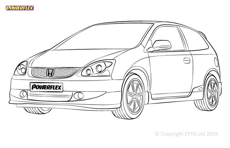 Carica immagine in Galleria Viewer, Schema boccole Powerflex Honda Civic Mk7 EP/EU inc. Type-R (2001-2005)
