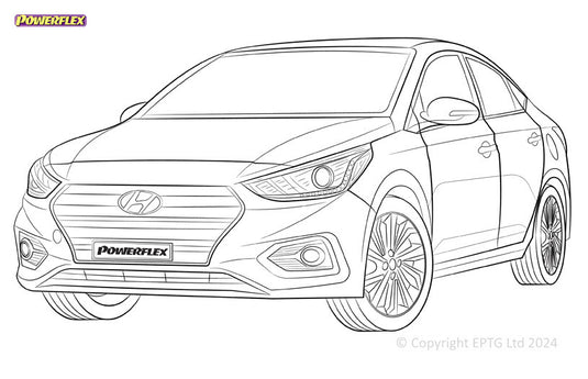 Schema boccole Powerflex Hyundai Accent LC (1995-2005)