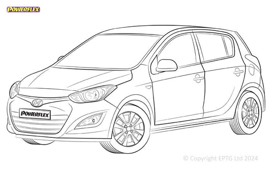 Schema boccole Powerflex Hyundai i20 PB (2008-2013)