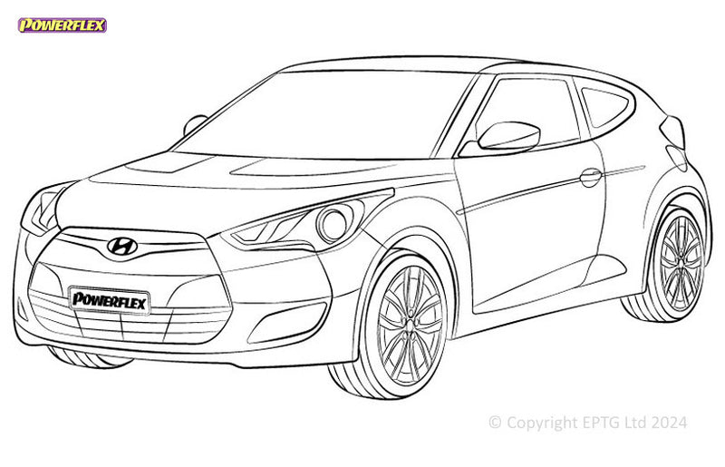 Carica immagine in Galleria Viewer, Schema boccole Powerflex Hyundai Veloster FS (2011-2017)
