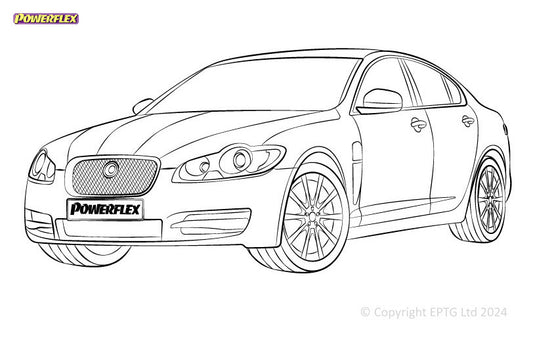 Schema boccole Powerflex Jaguar (Daimler) XF, XFR - X250 (2008-2015)