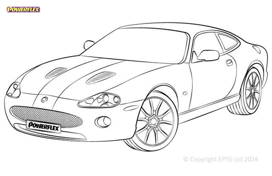 Schema boccole Powerflex Jaguar (Daimler) XK8, XKR - X100 (1996-2006)