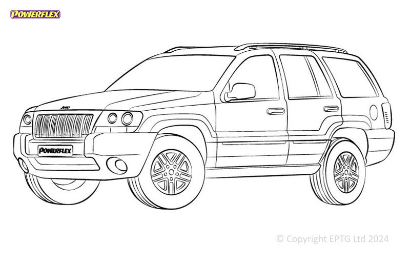 Carica immagine in Galleria Viewer, Silent block Powerflex Jeep Grand Cherokee WG &amp; WJ (1999-2004)
