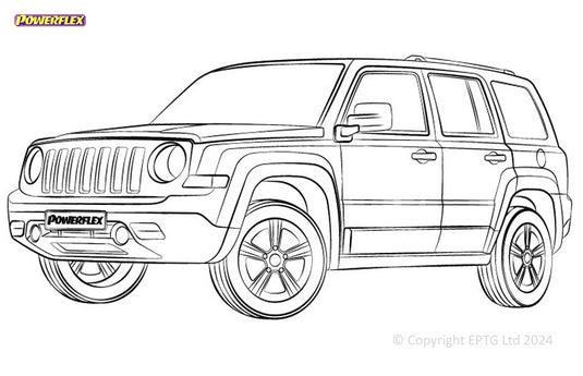 Schema boccole Powerflex Jeep Patriot (2007-2011)