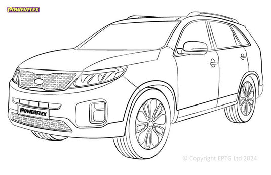 Schema boccole Powerflex Kia Sorento XM & UM (2009-2020)