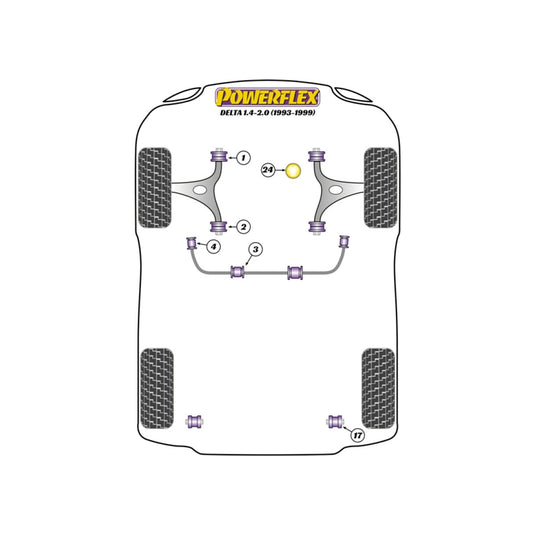 Silent block Powerflex Lancia Delta 1.4-2.0 (1993-1999)