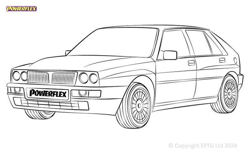 Carica immagine in Galleria Viewer, Schema boccole Powerflex Lancia Delta HF Integrale inc Evo (1986-1995)

