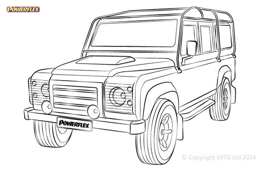 Schema boccole Powerflex Land Rover Defender (2002-2016)