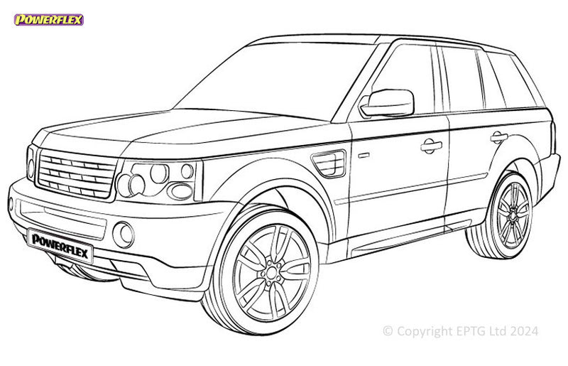 Carica immagine in Galleria Viewer, Schema boccole Powerflex Land Rover Range Rover Sport L320 (2005-2013)
