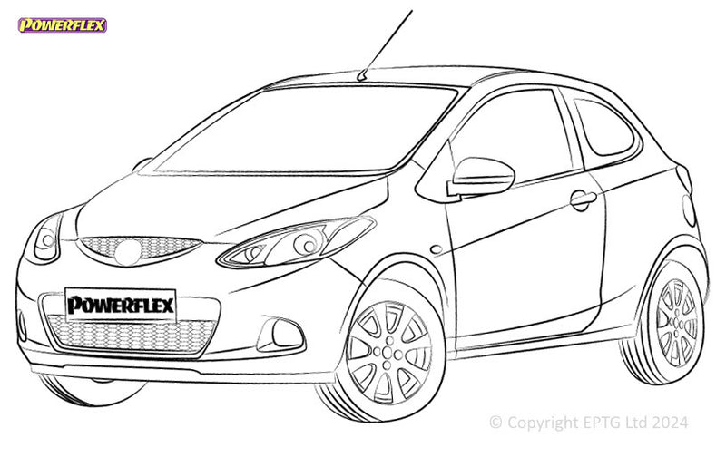 Carica immagine in Galleria Viewer, Silent block Powerflex Mazda 2 DE (2007-) - parte 1
