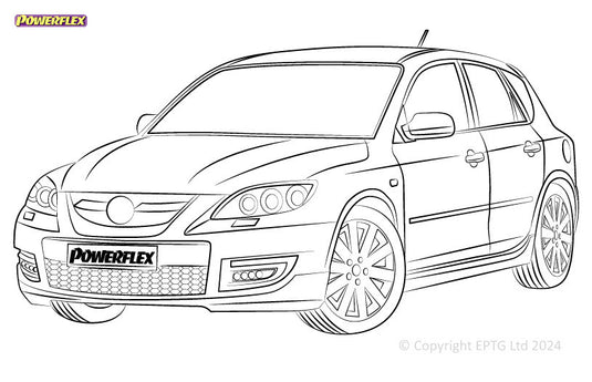 Silent block Powerflex Mazda 3 BK (2004-2009) - parte 1