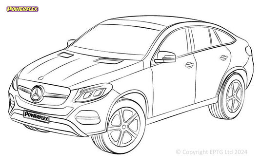 Schema boccole Powerflex Mercedes-Benz GLE Coupe C292 (2015-2019)
