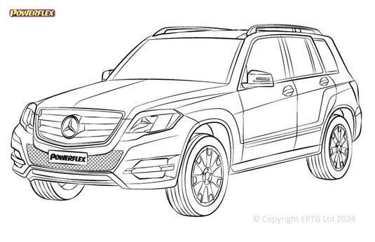 Schema boccole Powerflex Mercedes-Benz GLK X204 (2008-2015)