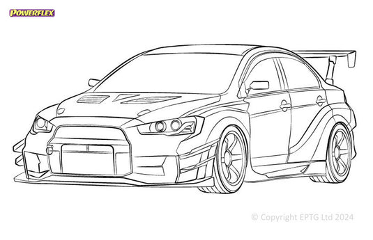 Silent block Powerflex Mitsubishi Lancer Evolution X CZ4A (10/07 - 05/16)