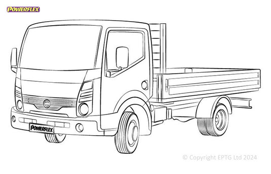 Schema boccole Powerflex Nissan Cabstar F24M & F24W (2006-2013)