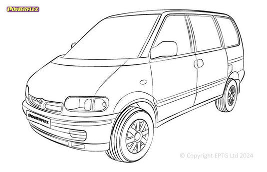 Schema boccole Powerflex Nissan Largo C23 (1991-2001)