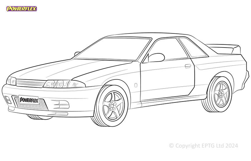 Carica immagine in Galleria Viewer, Schema boccole Powerflex Nissan Skyline R32 2WD Incl. GTS, GXI, &amp; GTST (1989-1993)

