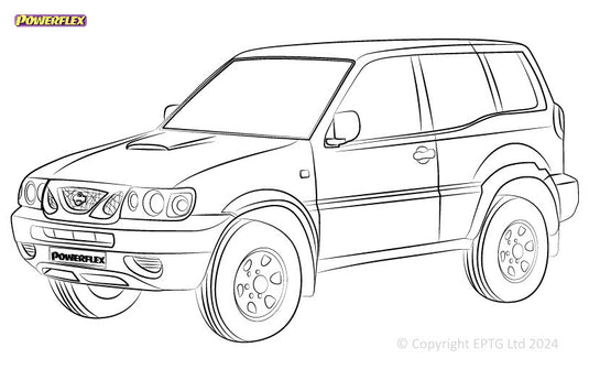 Schema boccole Powerflex Nissan Terrano II R50 (1995-2005)