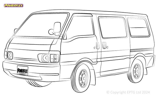 Schema boccole Powerflex Nissan Vanette HC23 (1994-2002)