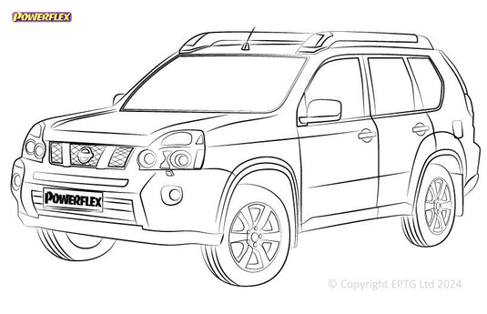 Schema boccole Powerflex Nissan X-Trail T31 (2008-2011)