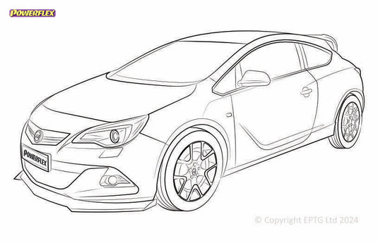 Silent block Powerflex Opel Astra MK6 - Astra J GTC, VXR & OPC (2010-2015)