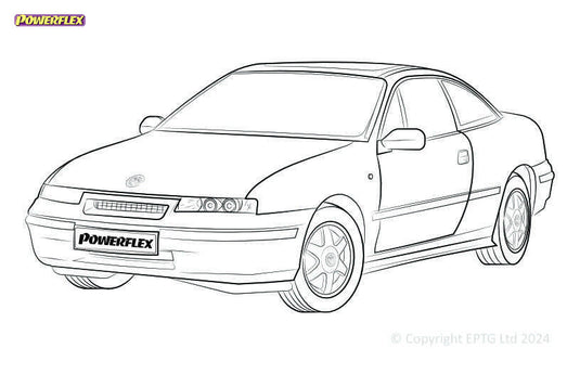 Schema boccole Powerflex Opel Calibra 2wd (1989-1997)