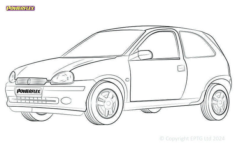 Carica immagine in Galleria Viewer, Silent block Powerflex Opel Corsa B (1993-1997)
