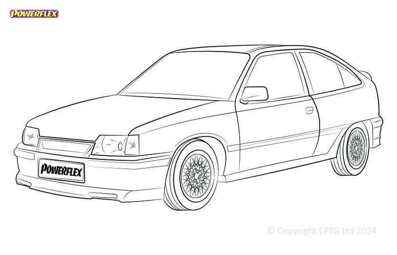 Carica immagine in Galleria Viewer, Schema boccole Powerflex Opel Kadett E (1985-1991)

