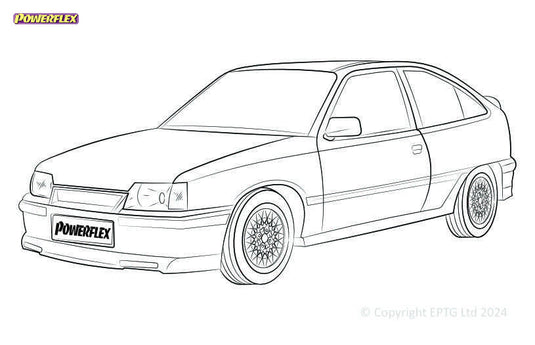 Schema boccole Powerflex Opel Kadett E (1985-1991)