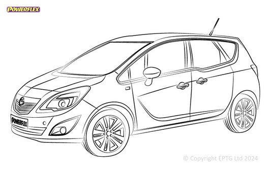 Schema boccole Powerflex Opel Meriva A (2003-2010)