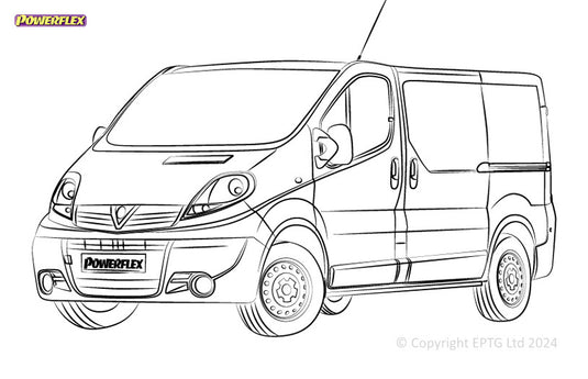 Schema boccole Powerflex Opel Vivaro A (2001-2014)