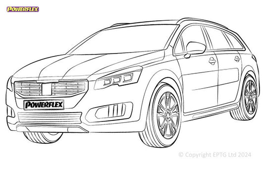 Schema boccole Powerflex Peugeot 508 HYBRID4 4X4 RXH (2012-2018)