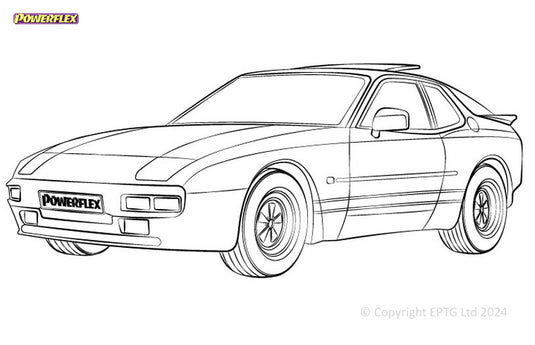 Schema boccole Powerflex Porsche 924 et S, 944 (1982-1985)