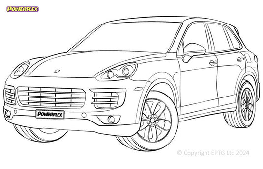 Schema boccole Powerflex Porsche Cayenne E2 958/958.2 92A (2011-2017)