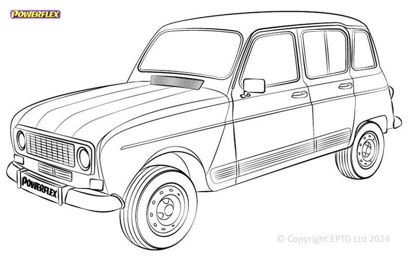 Carica immagine in Galleria Viewer, Schema boccole Powerflex Renault 4 (1961-1994) - parte 1
