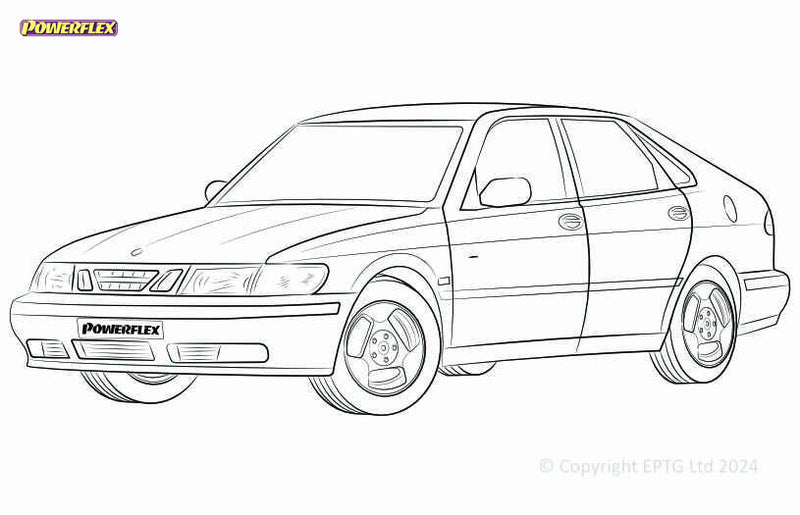 Carica immagine in Galleria Viewer, Silent block Powerflex Saab 9-3 NG (1998-2002) - parte 1

