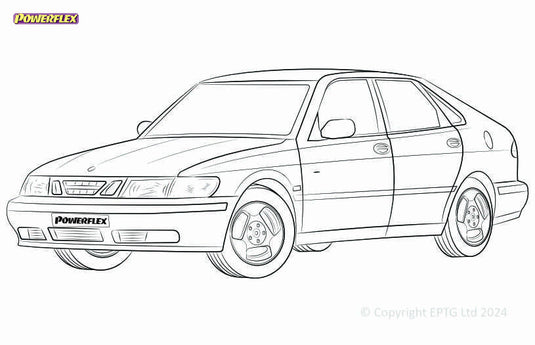 Silent block Powerflex Saab 9-3 NG (1998-2002) - parte 1