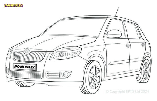 Schema boccole Powerflex Skoda Fabia 5J (2008-2014)