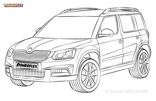 Schema boccole Powerflex Skoda Yeti 5L (2009-2017)