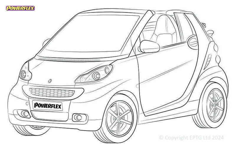 Carica immagine in Galleria Viewer, Schema boccole Powerflex Smart ForTwo 451 (2007-2014)
