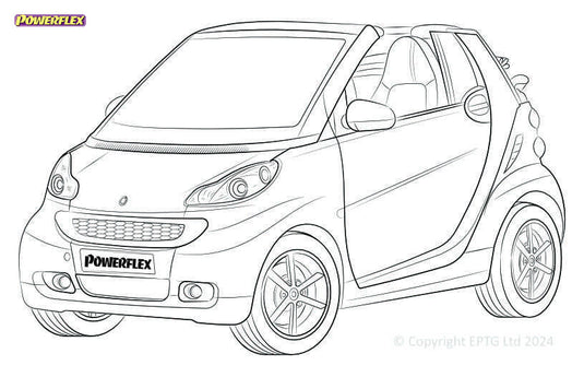 Schema boccole Powerflex Smart ForTwo 451 (2007-2014)